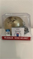 Tim Brown autographed Notre Dame mini helmet.