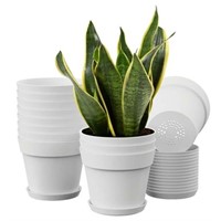 6  16 Pack 6 inch Plastic Planters for Indoor Flow