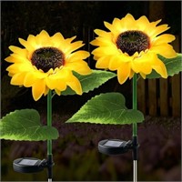 2 Pack Sunflower Solar Solar Garden Lights  Waterp