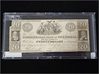 1849 Commercial Bank of Columbia SC $20 Note