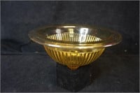 Depression Glass Amber Serving Bowl
