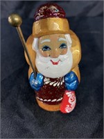 4" CARVED WOOD RUSSIAN SANTA