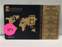 Karatbars 1g Pure Gold Bar - .9999 Fine - with