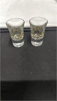 Set of 2 Vintage Bacardi Limon Shot Glasses