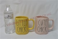 Rae Dunn Little Chick & Cute Chick Mugs