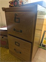 Wood 2 drawer file cabinet
