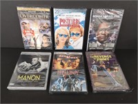 Six various DVD movies all new sealed in package