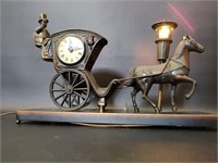 Vintage United Sessions Clock, Horse & Carriage