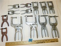 Lot of (13) Toggle Squeeze Clamps