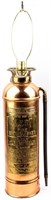 American LaFrance Copper & Brass Extinguisher Lamp