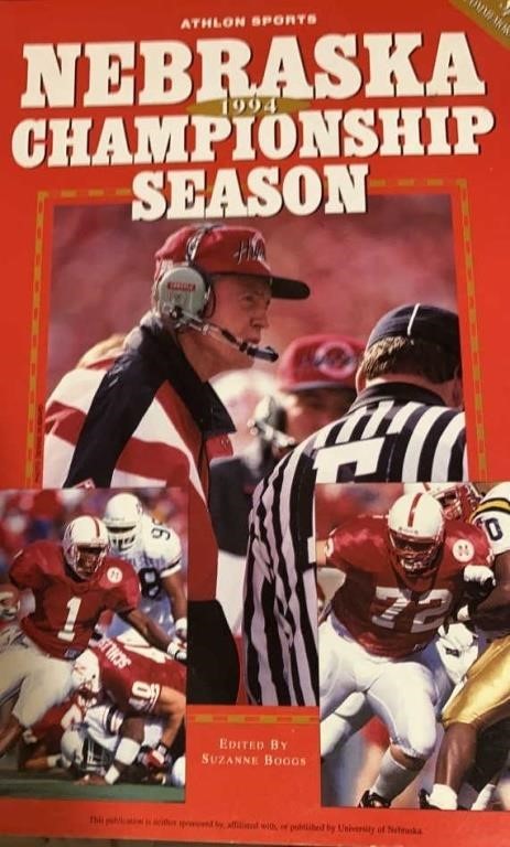 Nebraska Football 1994 Championship Season Book