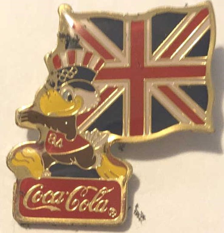 1984 Olympics COCA COLA Great Britain Pin