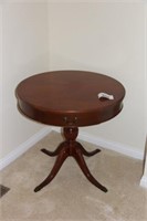 round wood accent table