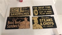 4 vintage paper advertising
