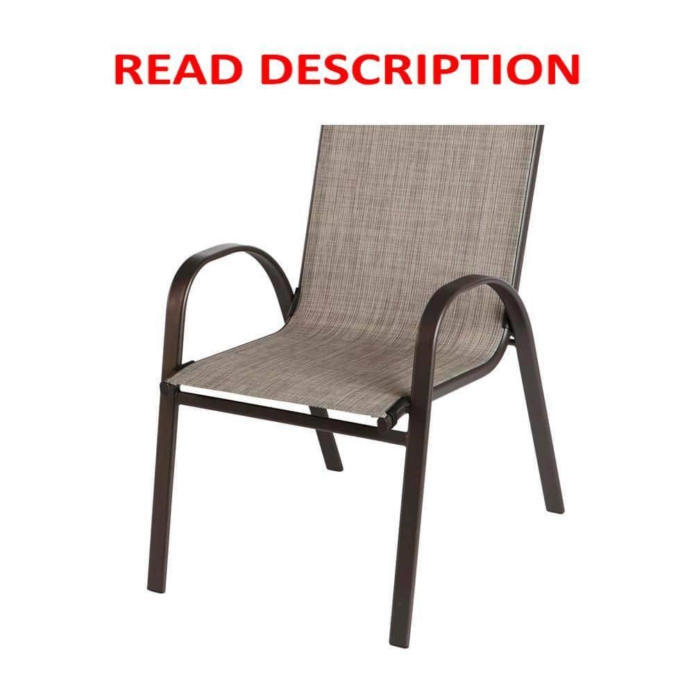 Hampton Bay Stackable Patio Chair  Brown qty 2