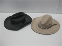 Stetson Hat & W/Woven Hat See Info