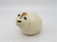7 H POTTERY CHICKEN SIGNED BUT CANT MAKE OUT CLEAN