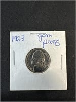 1963 Germ Proof American Nickel