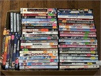 LARGE BOX OF DVD MOVIES INCLUDING MOUNTAINS OF