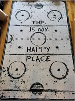 Area rug "This is my happy place " hockey arena.