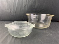 Pyrex glass bowls  1-3qt