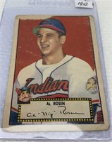 Topps 1952 al rosen baseball card