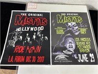 2pc Misfits Posters Signed Glen Danzig, Jerry Only