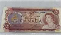1974 uncirculated canadian $2 bill