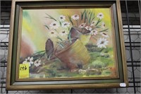 Framed Oil Floral Painting