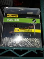 10x3 in. Wood Deck 316 Pack Stainless Steel Screws