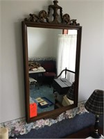 wood framed wall mirror