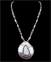 Albert Johnson Native American Turquoise Necklace
