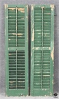 Painted Wood Shutters / 2 pc