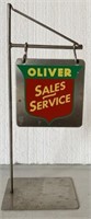 Oliver minature metal sign on pole