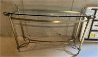 Glass Top Table - 49” L