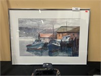 Smith Harbor Water Color Painting, Tom Krusinis