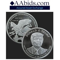 1 OZ - .999  SILVER ROUND DONALD J TRUMP