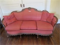 VICTORIAN HEAVILY CARVED SOFA