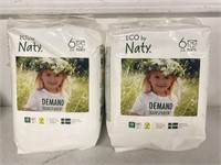 2 PACKS OF 18-PIECE SIZE 6 ECO BY NATY DIAPER