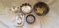 misc. silver plate items