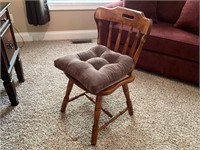 Vintage/Retro Wood Chair with Cushion