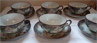 Vintage Nippon Dragonware Tea Cup and Saucer Sets