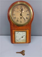 Antique Sestrel Brass Ship Clock/Barometer