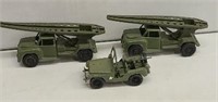 3 Plastic Military Vehicles