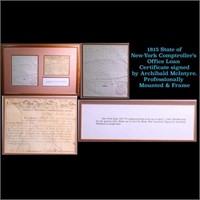 ***Auction Highlight*** 1815 State of New-York Com