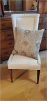 Ivory chair, throw pillow