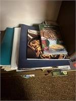 binders of written out recipes