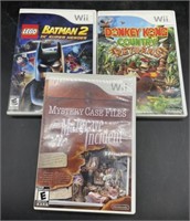 (KF) 3 Wii Games including Batman 2 Lego, Donkey