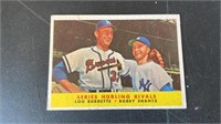 1958 Topps Lou Burdette Bobby Shantz Series Hurlin