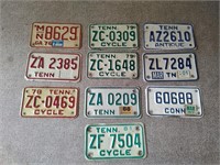 Collection of Motorcycle License Plates